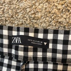 ZARA gingham high waisted pants worn once! Size S
